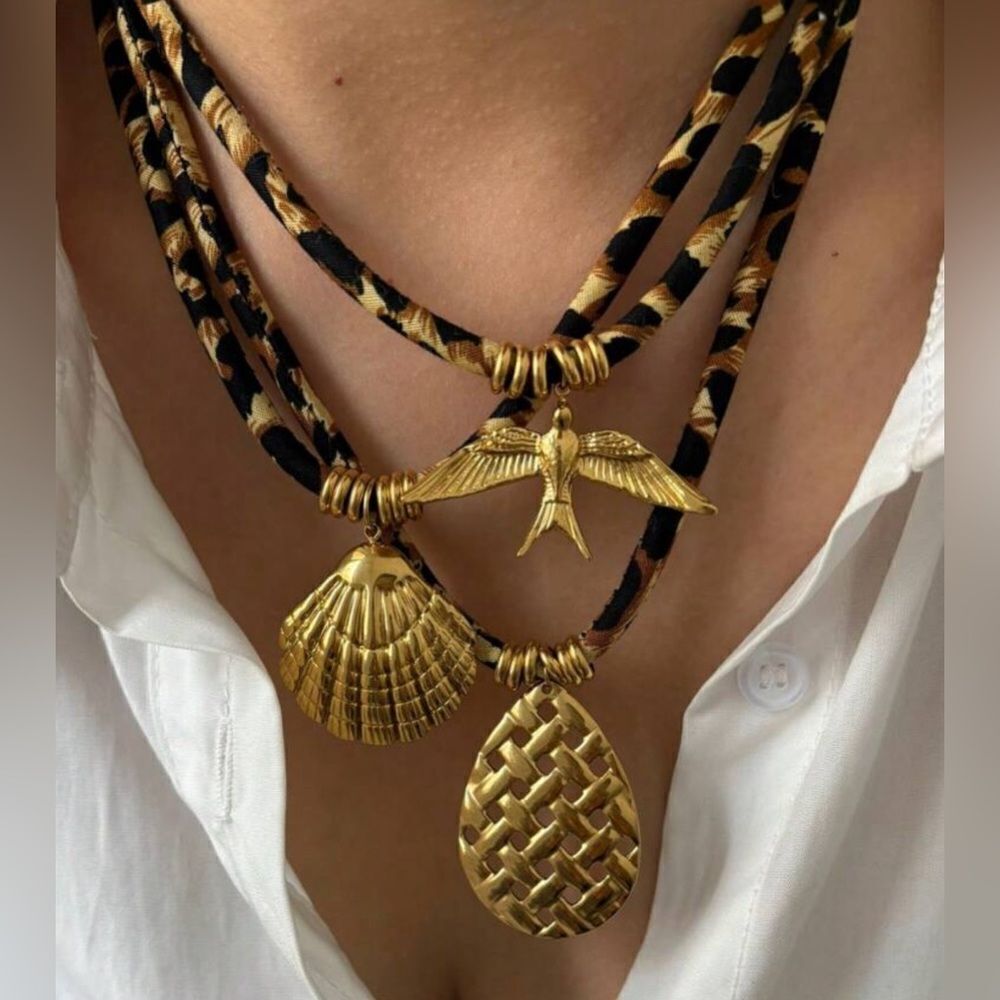 boho geo necklace A678
